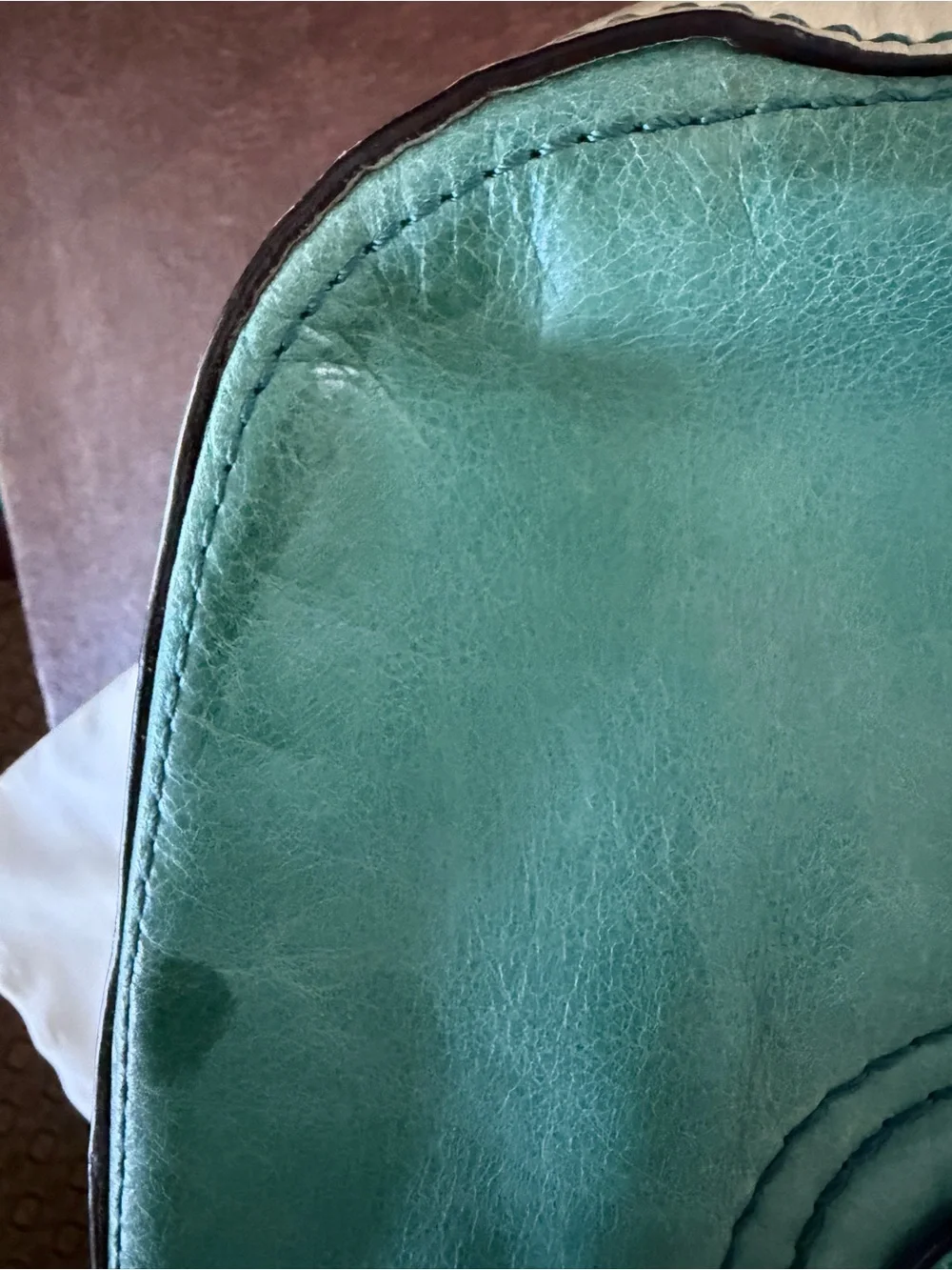 Coach 70th Anniversary Colorblock Willis Bag - Turquoise & Bone Limited Edition
